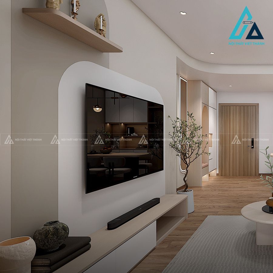 Thiết kế nội thất phòng khách căn hộ anh Phi Tân Phú Hồ Chí Minh 3