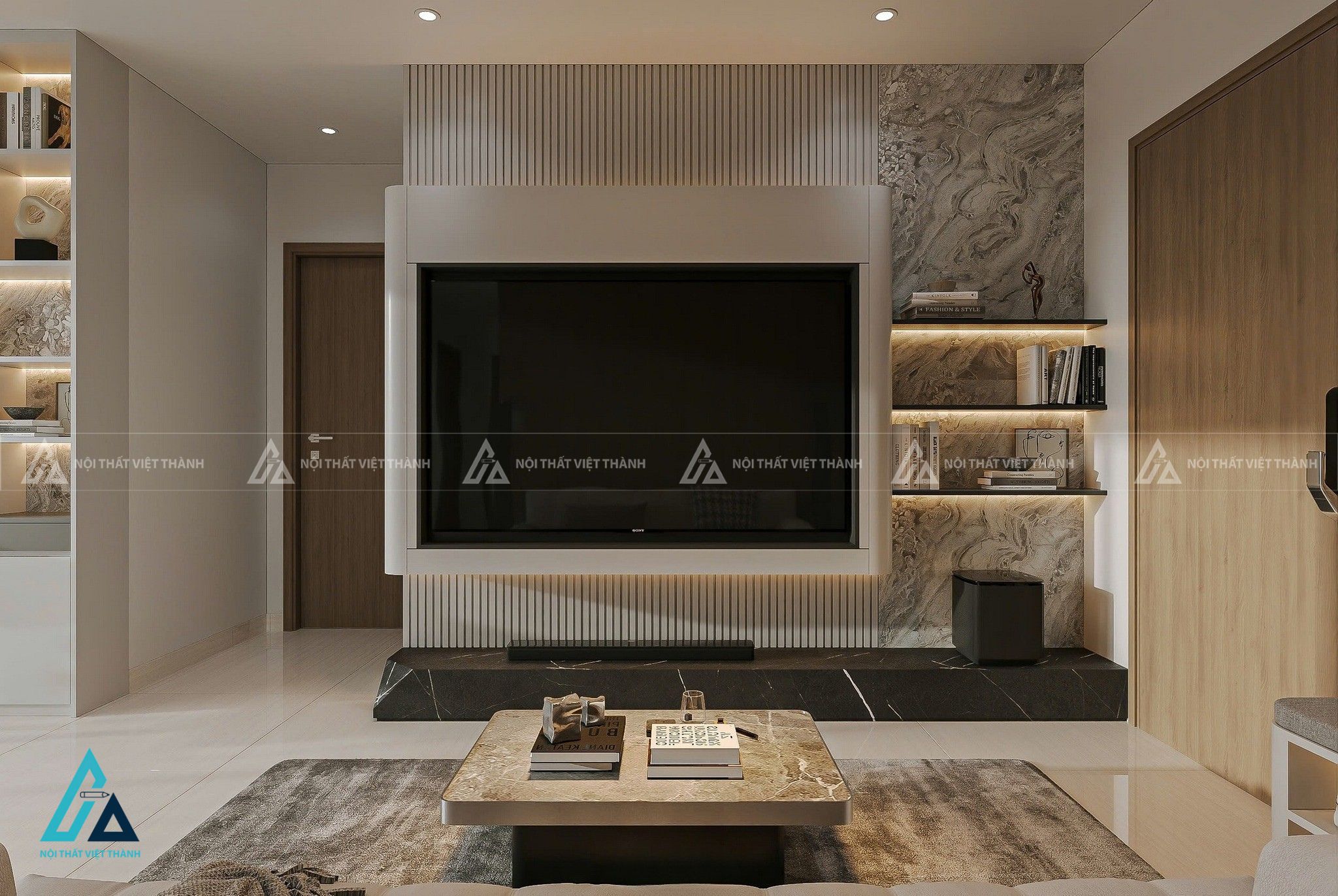 Thiết kế nội thất phòng khách căn hộ chị Hà Thủ Đức Hồ Chí Minh 2