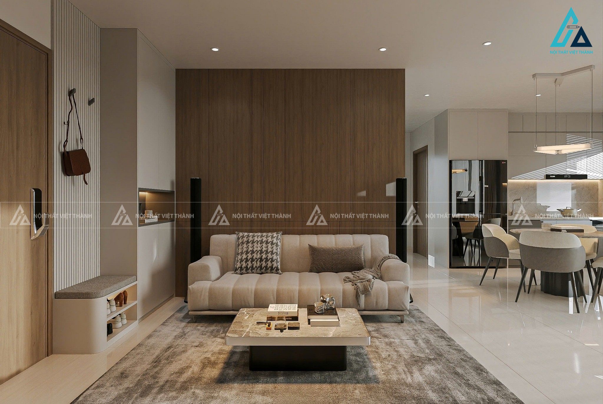 Thiết kế nội thất phòng khách căn hộ chị Hà Thủ Đức Hồ Chí Minh 3