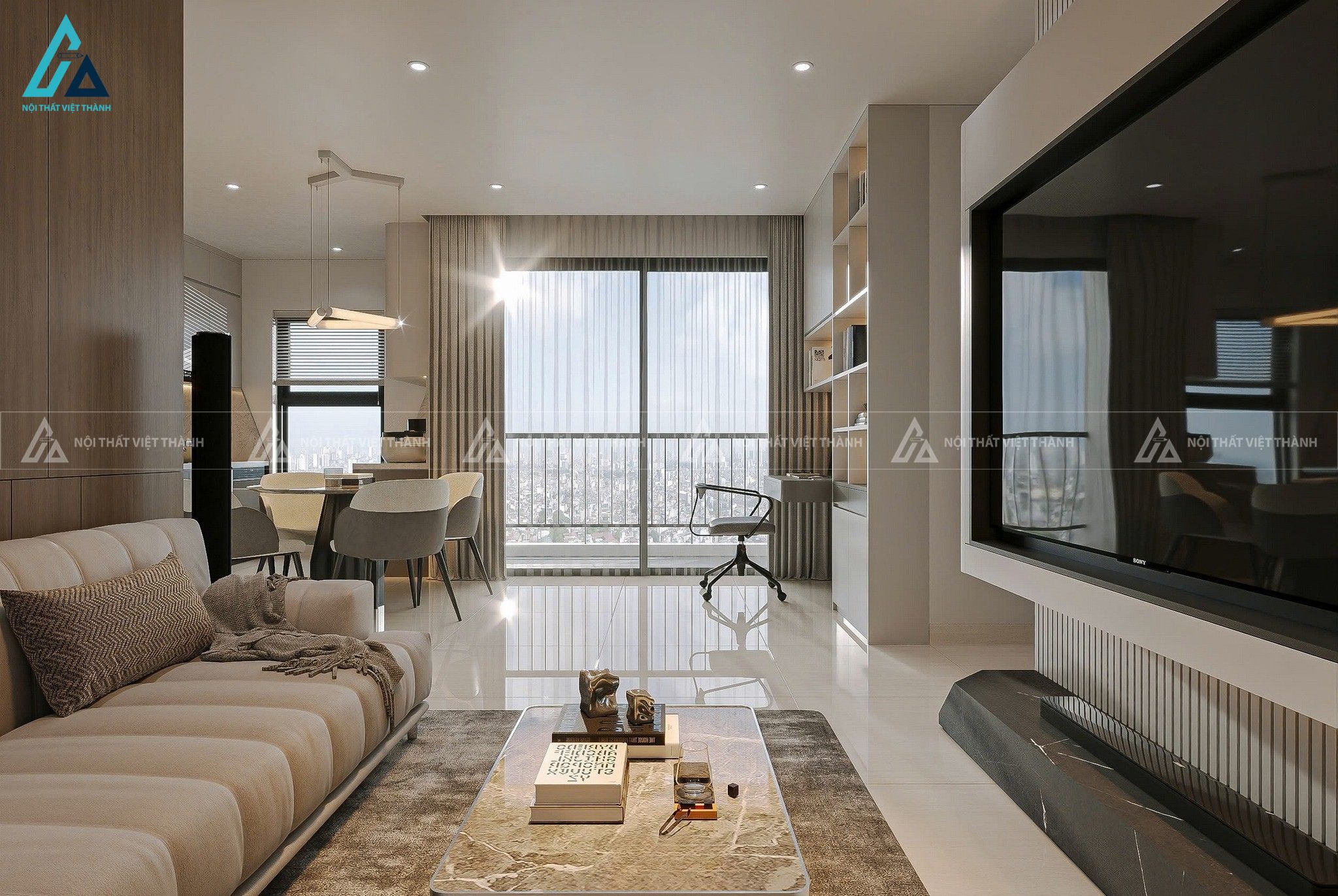 Thiết kế nội thất phòng khách căn hộ chị Hà Thủ Đức Hồ Chí Minh 4