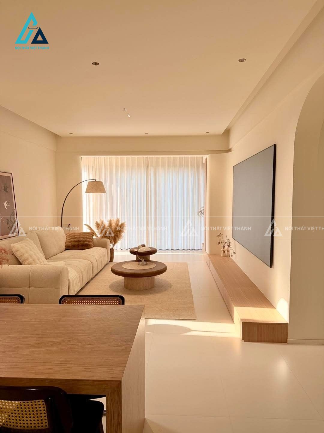 Thiết kế nội thất phòng khách chung cư cô Duyên Dầu Giây Đồng Nai