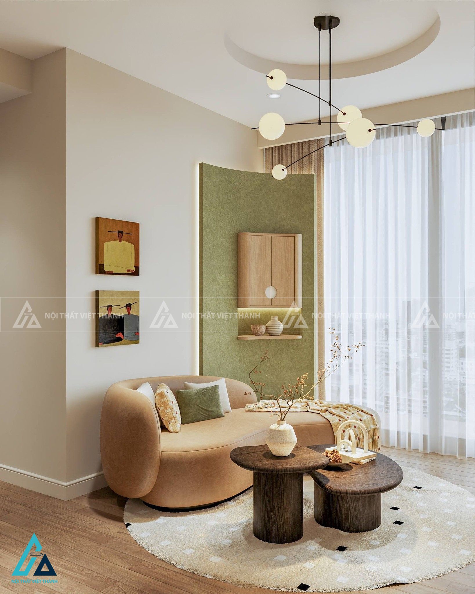 Thiết kế nội thất phòng khách cô Thanh Mai Phú Thạnh Hồ Chí Minh 4