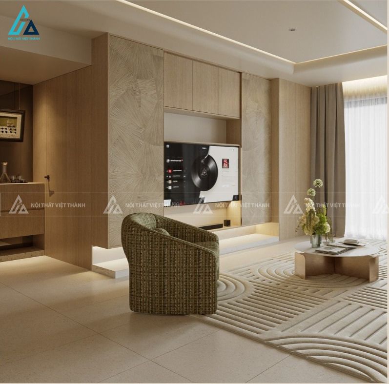 Thiết kế nội thất phòng khách cô Thảo Nguyên Bến Lức Tây Ninh 5