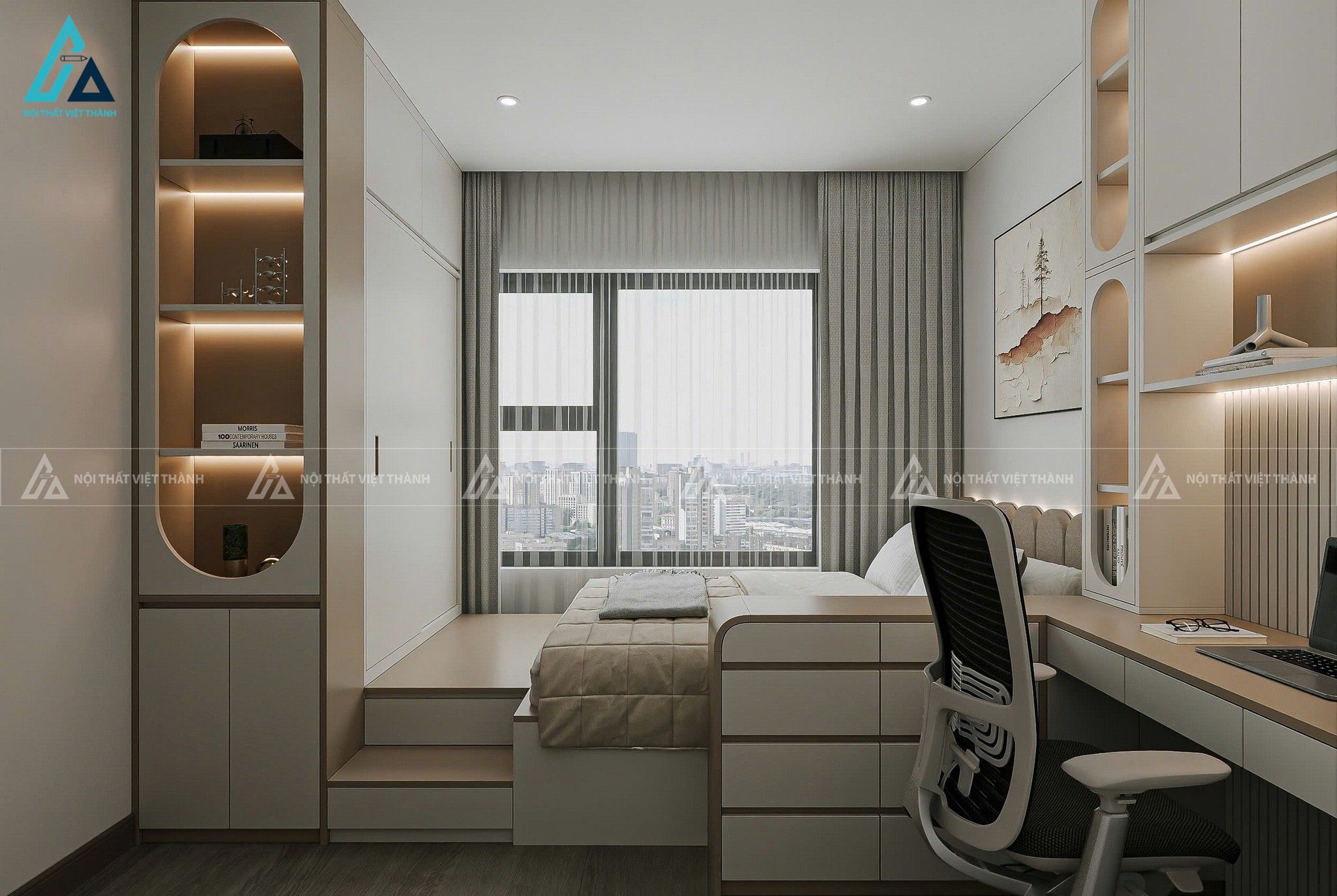 Thiết kế nội thất phòng ngủ anh Trí Nhà Bè Hồ Chí Minh