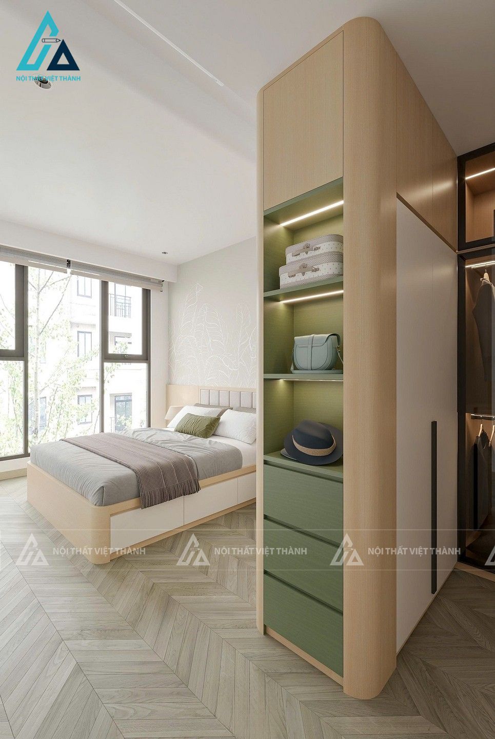 Thiết kế nội thất phòng ngủ căn hộ anh Tài Nha Bích Đồng Nai 4