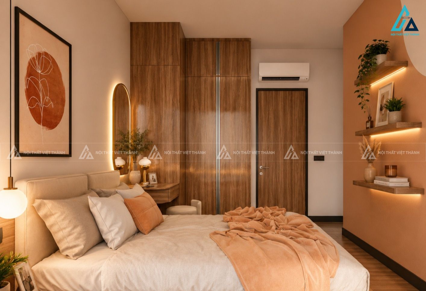 Thiết kế nội thất phòng ngủ căn hộ anh Tấn Nhị Quý Đồng Tháp 4