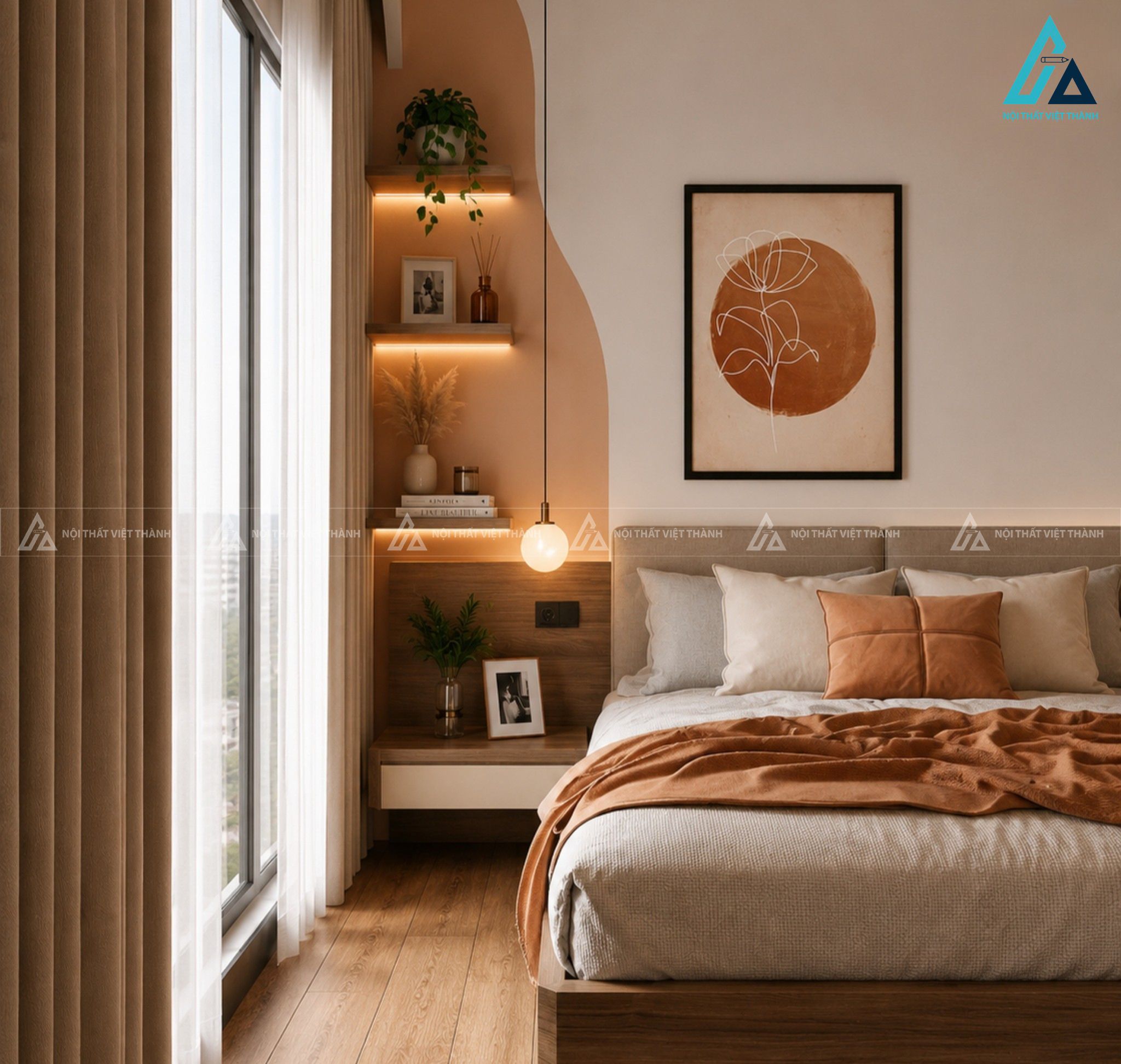 Thiết kế nội thất phòng ngủ căn hộ anh Tấn Nhị Quý Đồng Tháp 3