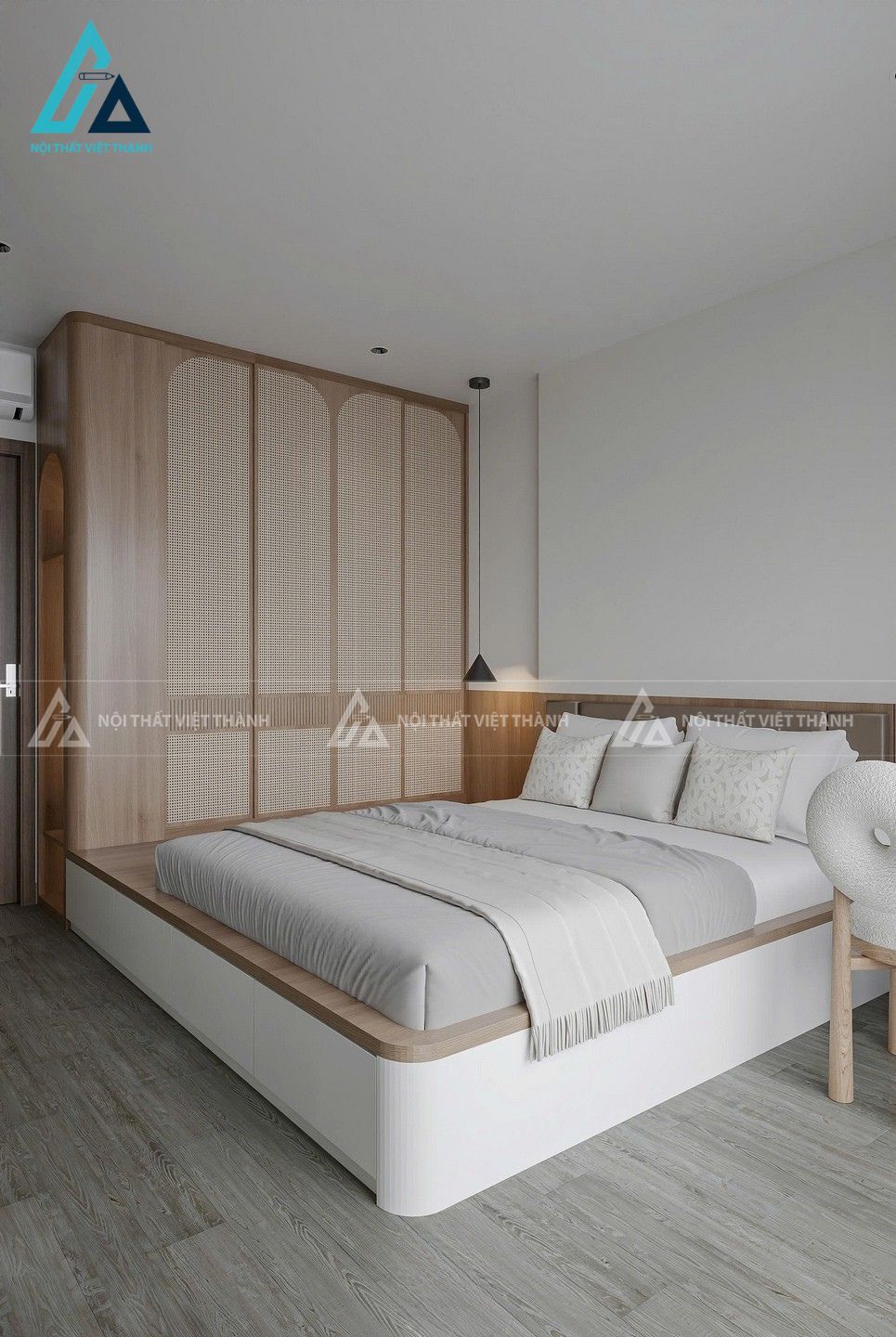 Thiết kế nội thất phòng ngủ căn hộ cô Yến Sơn Đông Vĩnh Long 4