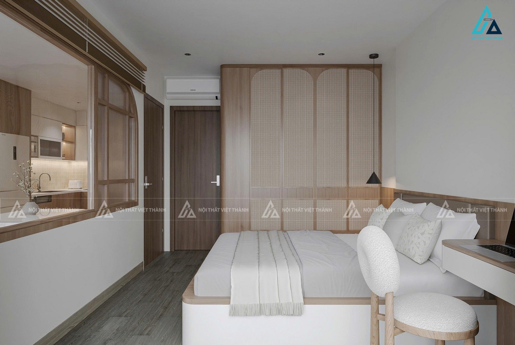 Thiết kế nội thất phòng ngủ căn hộ cô Yến Sơn Đông Vĩnh Long 2