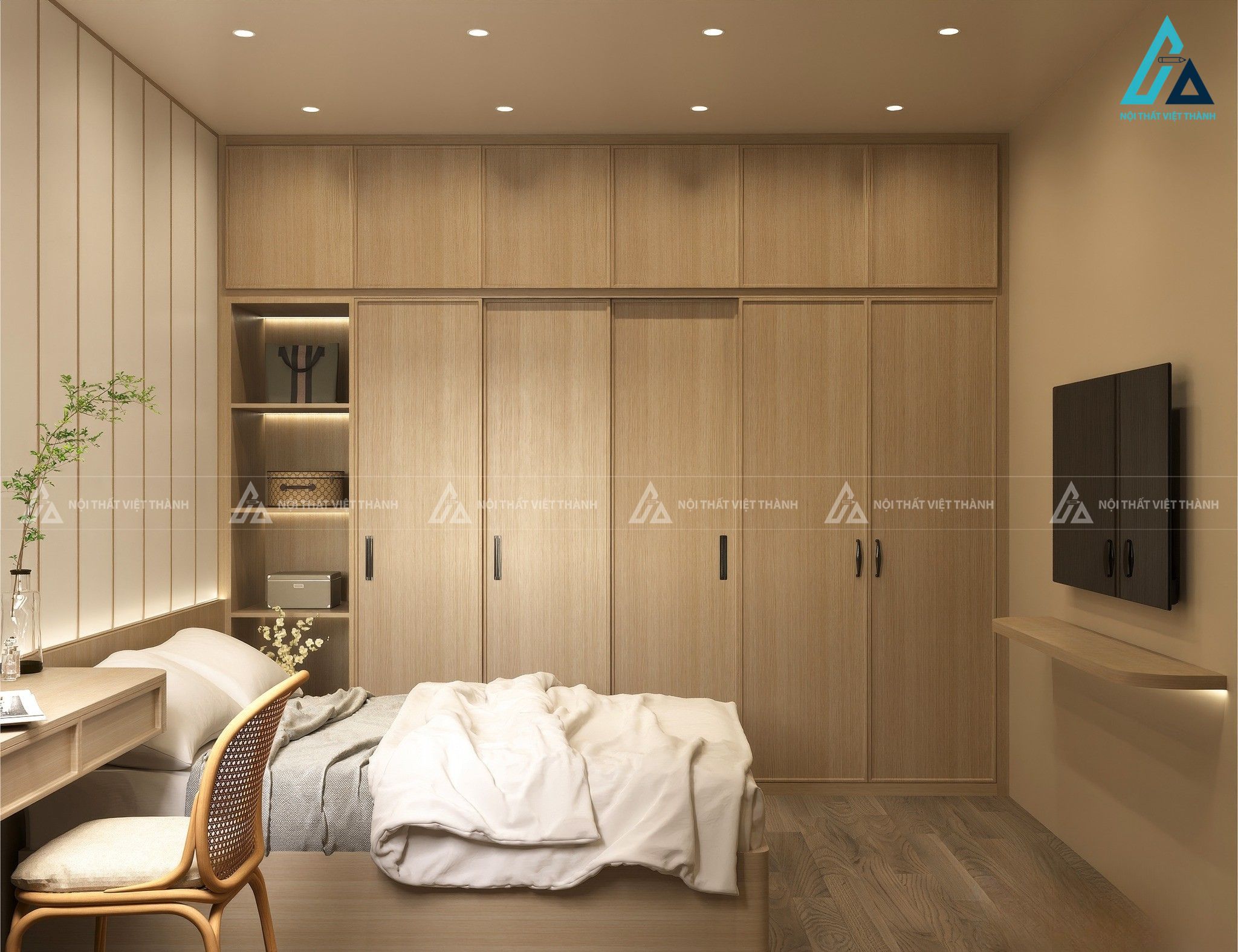 Thiết kế nội thất phòng ngủ chị Phương Tân Sơn Hòa Hồ Chí Minh