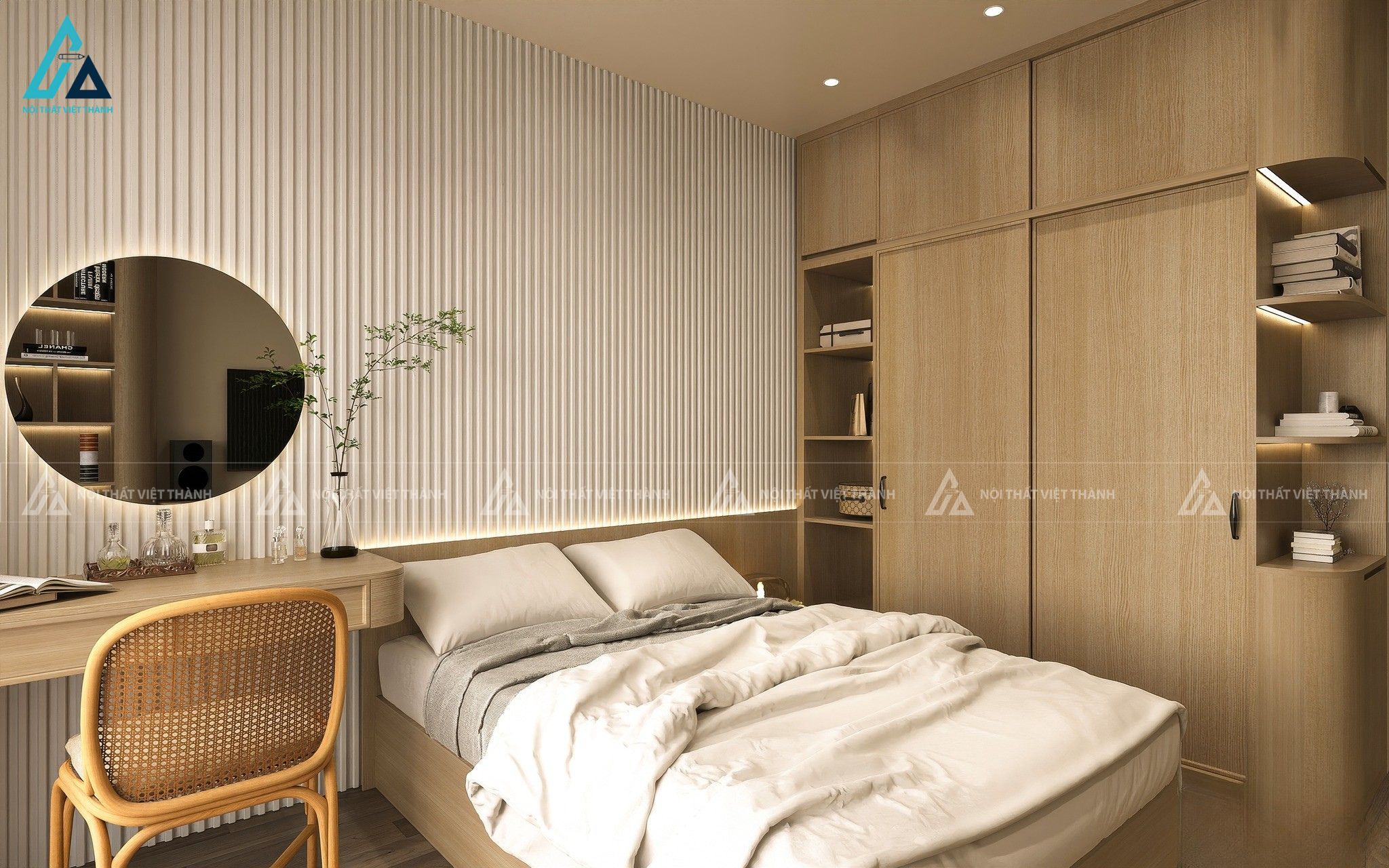 Thiết kế nội thất phòng ngủ chị Phương Tân Sơn Hòa Hồ Chí Minh 5