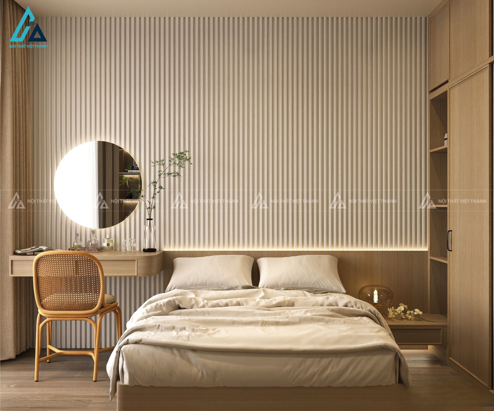 Thiết kế nội thất phòng ngủ chị Phương Tân Sơn Hòa Hồ Chí Minh 8