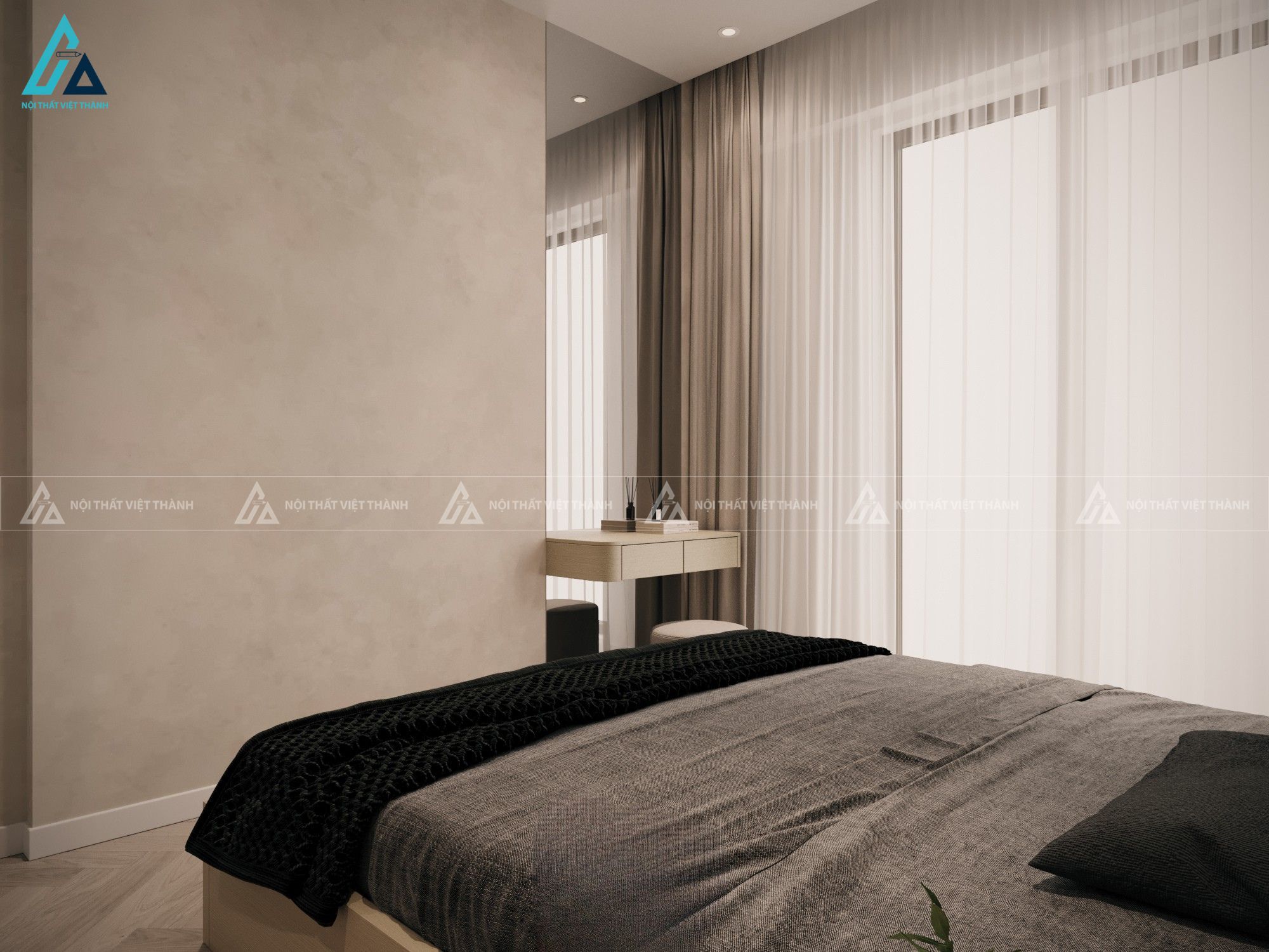 Thiết kế nội thất phòng ngủ chị Khánh Linh Thủ Thừa Tây Ninh 3