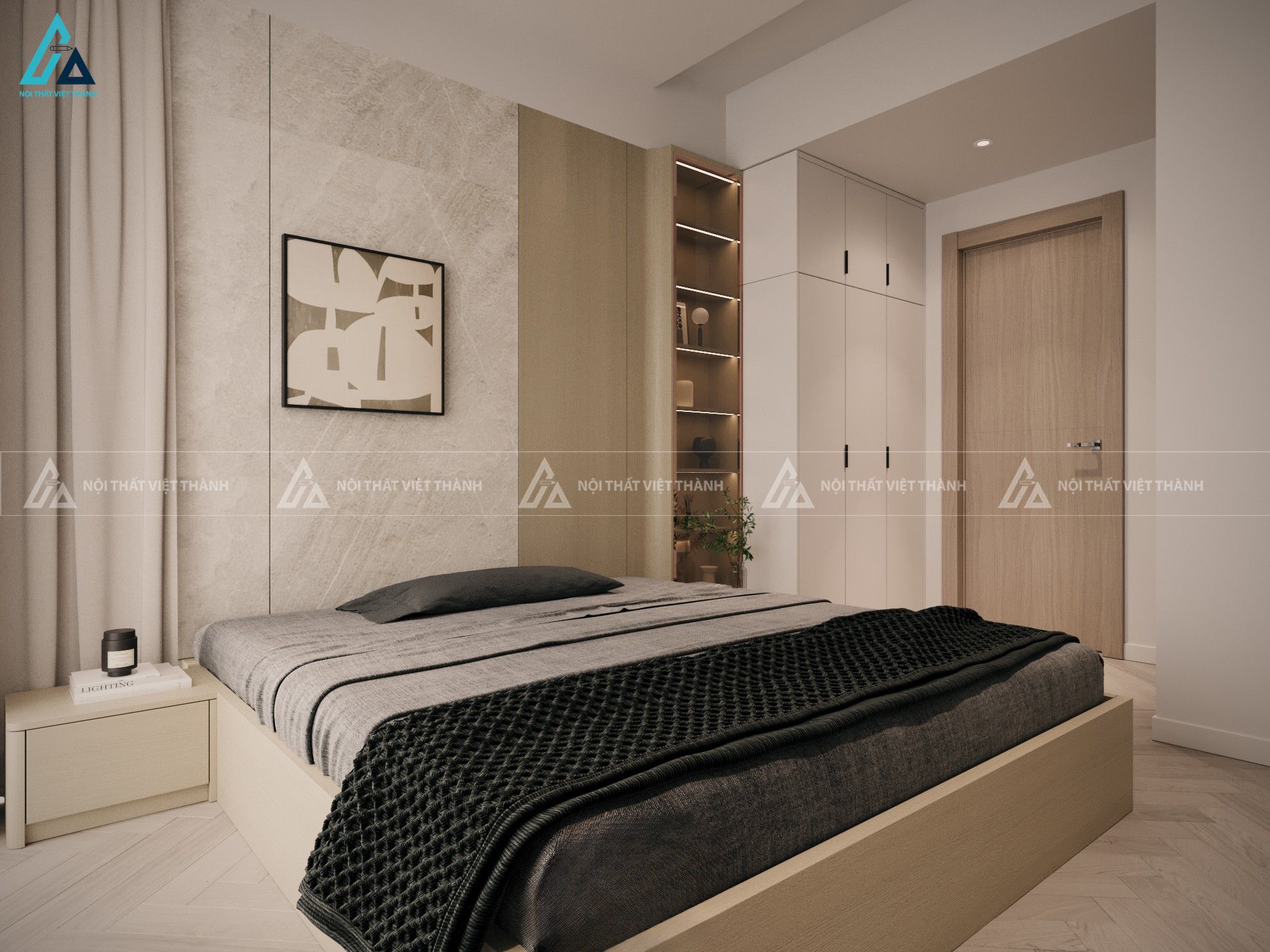 Thiết kế nội thất phòng ngủ chị Khánh Linh Thủ Thừa Tây Ninh 5