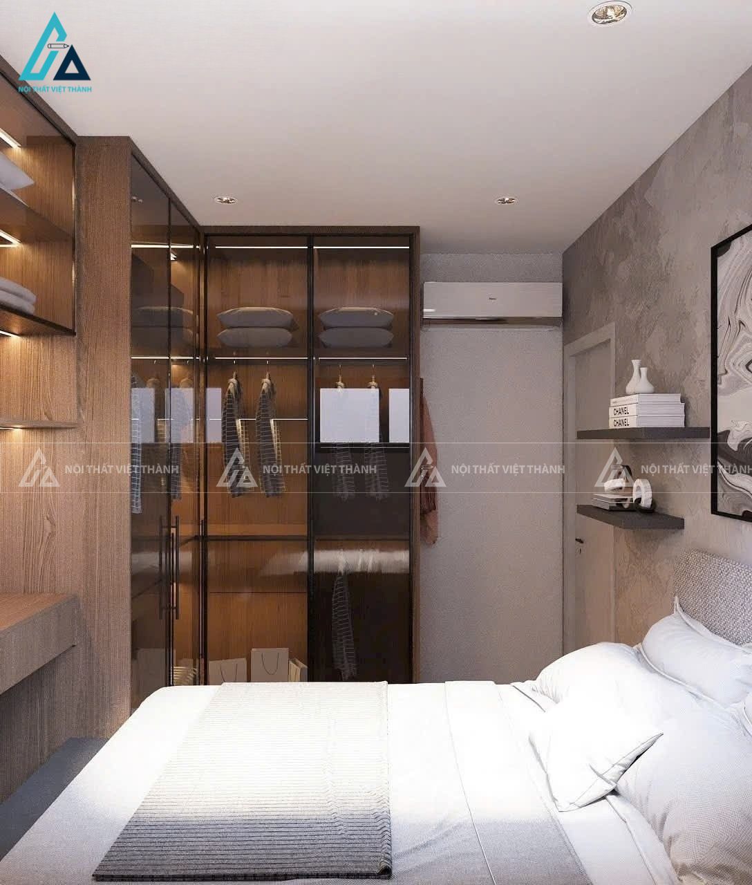 Thiết kế nội thất phòng ngủ ông Việt Đông Hưng Thuận Hồ Chí Minh