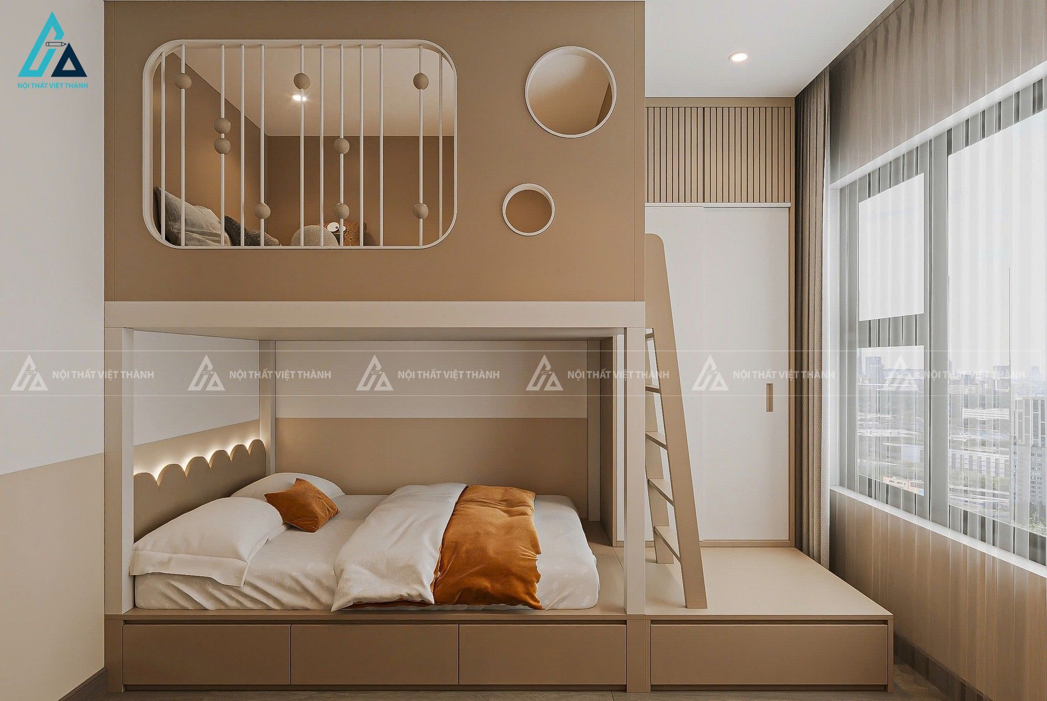 Thiết kế nội thất phòng trẻ em chị Hằng Tân Khánh Hồ Chí Minh 3