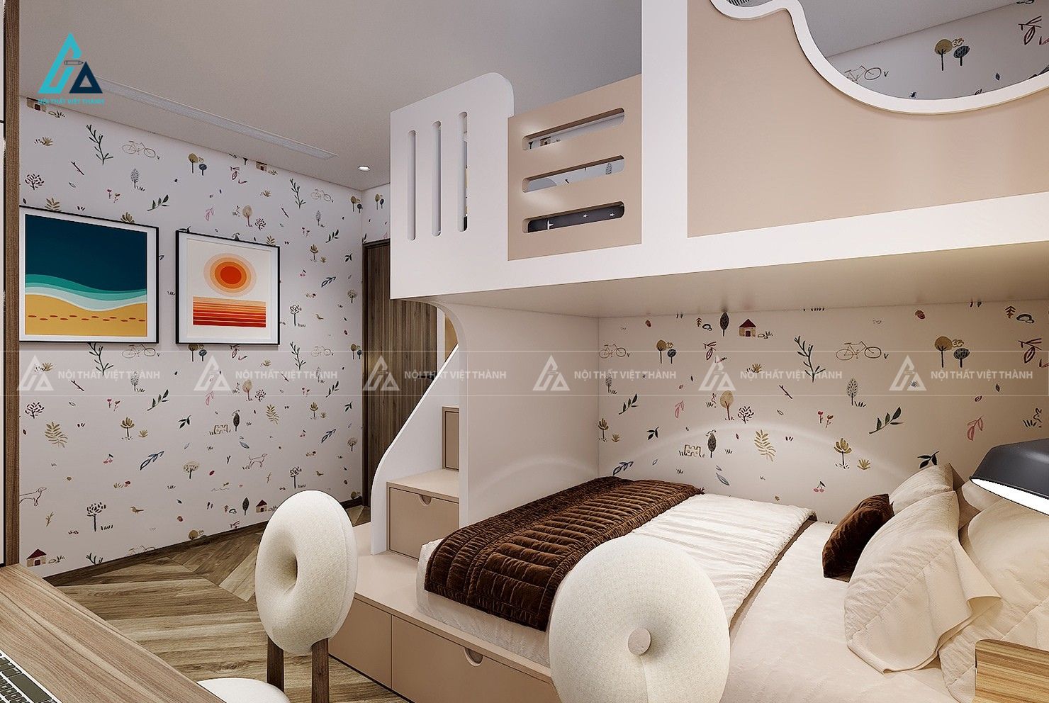 Thiết kế nội thất phòng trẻ em chị Quyên Hiệp Phước Hồ Chí Minh 2