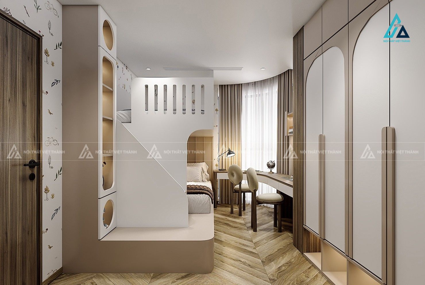 Thiết kế nội thất phòng trẻ em chị Quyên Hiệp Phước Hồ Chí Minh 3