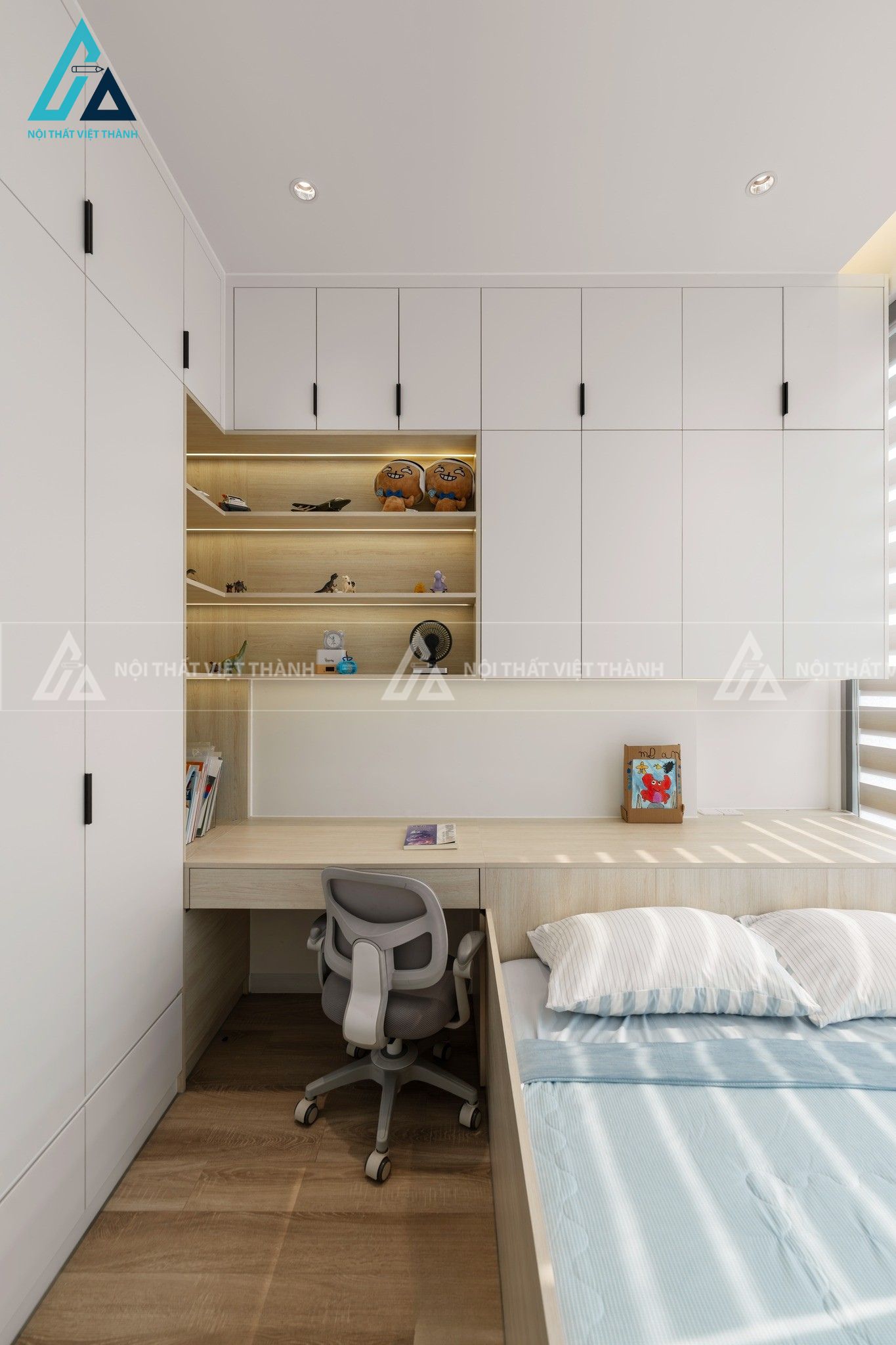 Thiết kế nội thất phòng trẻ em chị Ngọc Khuê Hòa Phú Hồ Chí Minh 4
