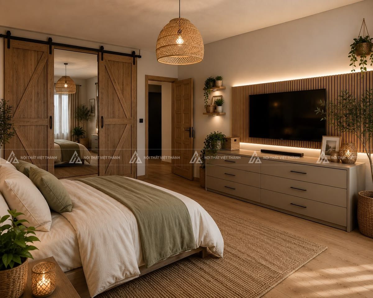 Mẫu phòng ngủ 20m2 không gian thoải mái