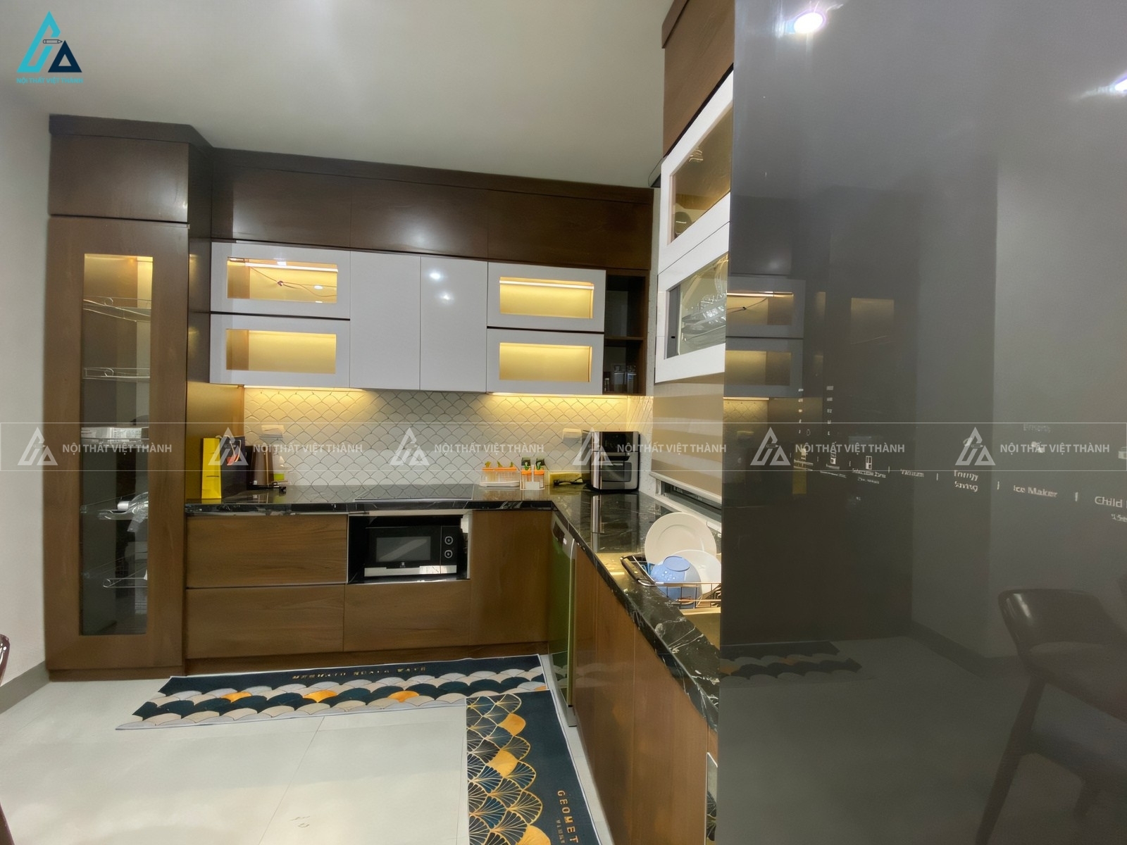 Mẫu tủ bếp gỗ công nghiệp tối ưu không gian tiện nghi hiện đại 4