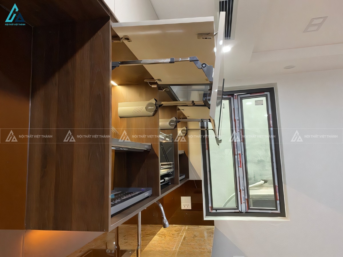 Mẫu tủ bếp gỗ công nghiệp chữ I phối màu sang trọng đẳng cấp 5