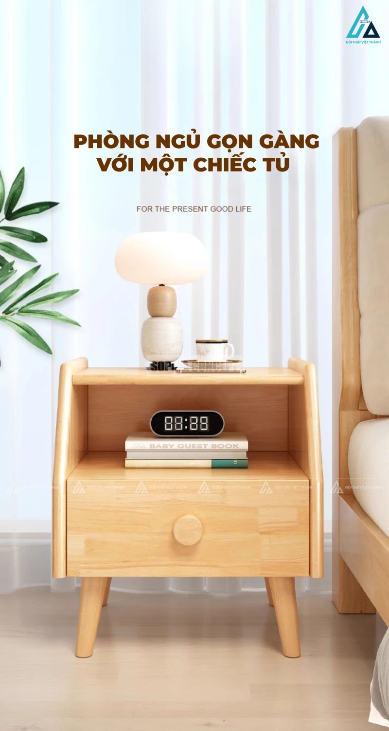 Tủ đầu giường hiện đại vát góc thiết kế tinh tế sang trọng 1