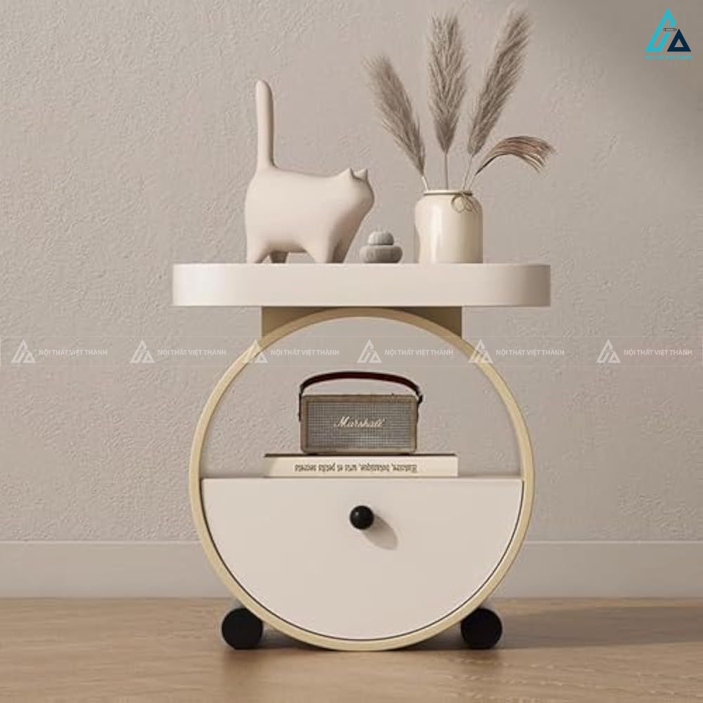 Tủ đầu giường hình tròn thiết kế hiện đại độc đáo ấn tượng
