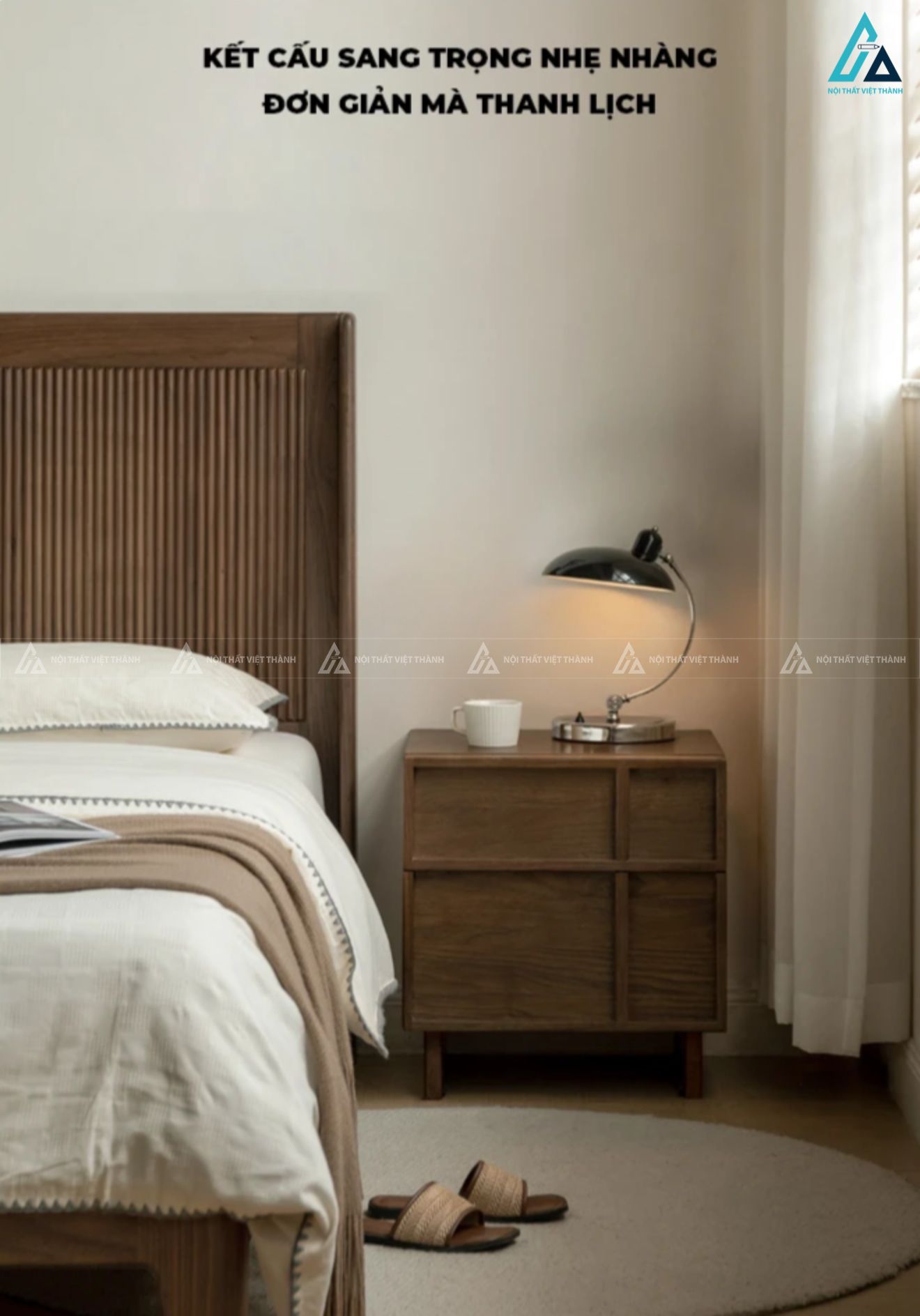 Tủ đầu giường thiết kế hình học đối xứng độc đáo hiện đại 1