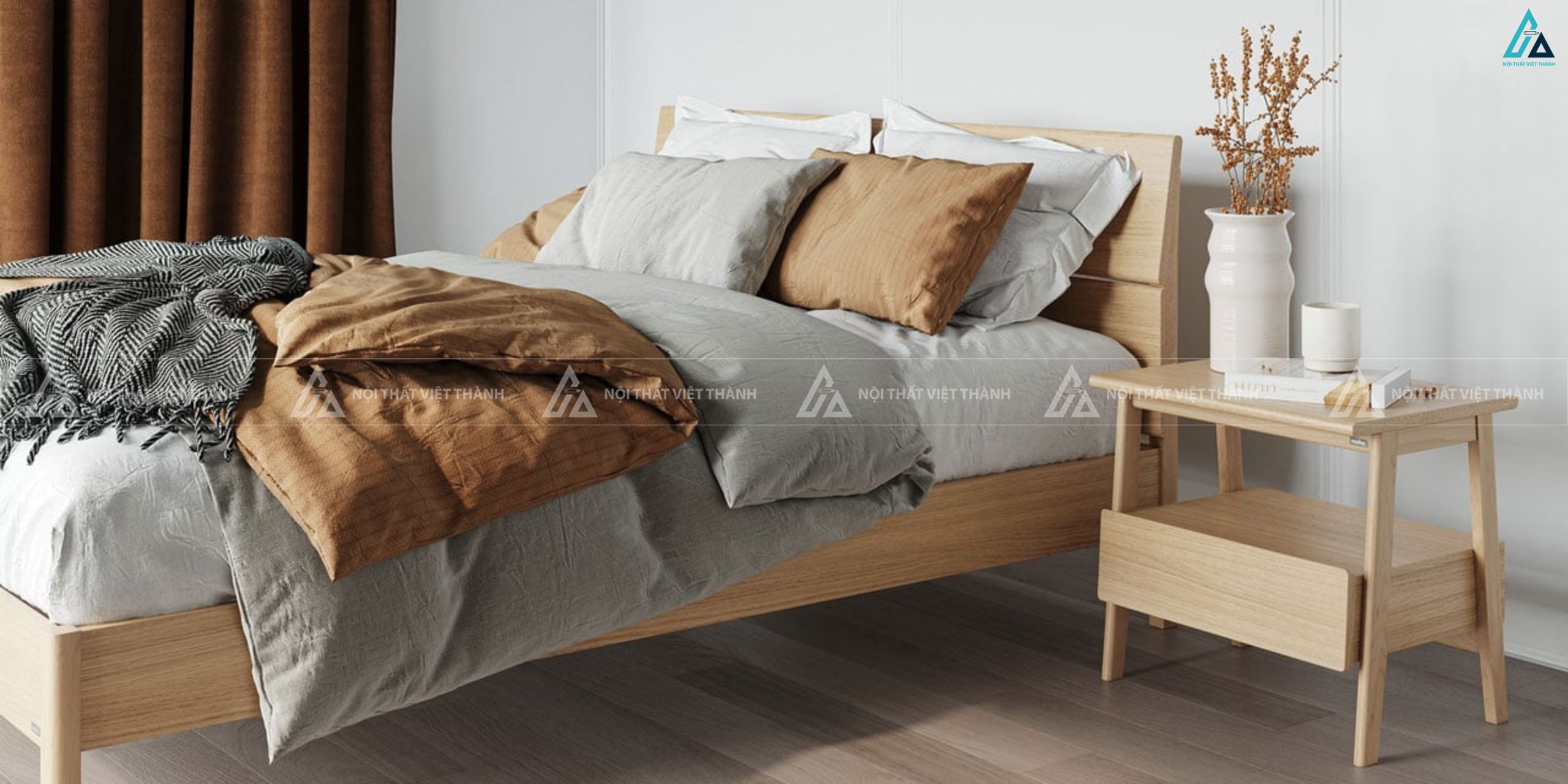 Tủ đầu giường hiện đại có ngăn kéo thiết kế tối giản nhỏ gọn 1