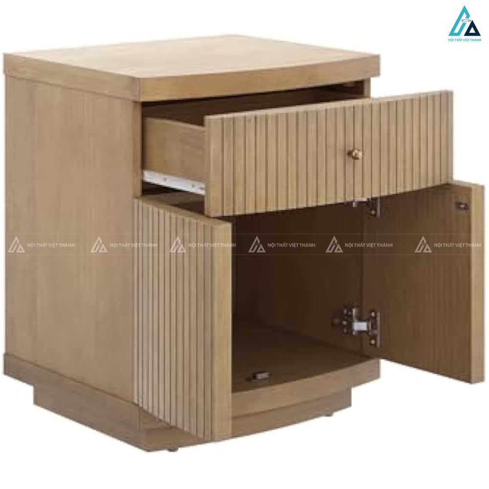 Tủ đầu giường mặt cửa rãnh thiết kế hiện đại sang trọng 2