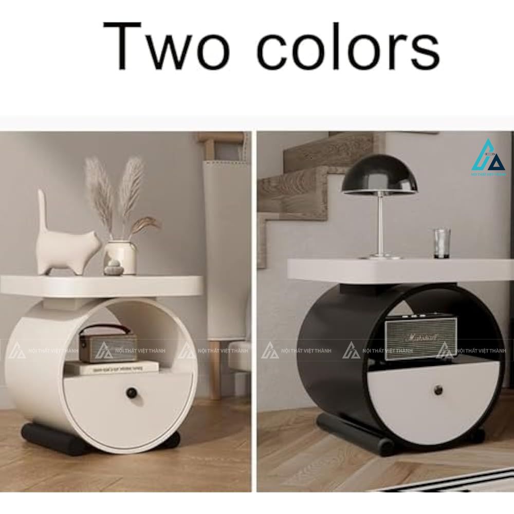 Tủ đầu giường hình tròn thiết kế hiện đại độc đáo ấn tượng 1