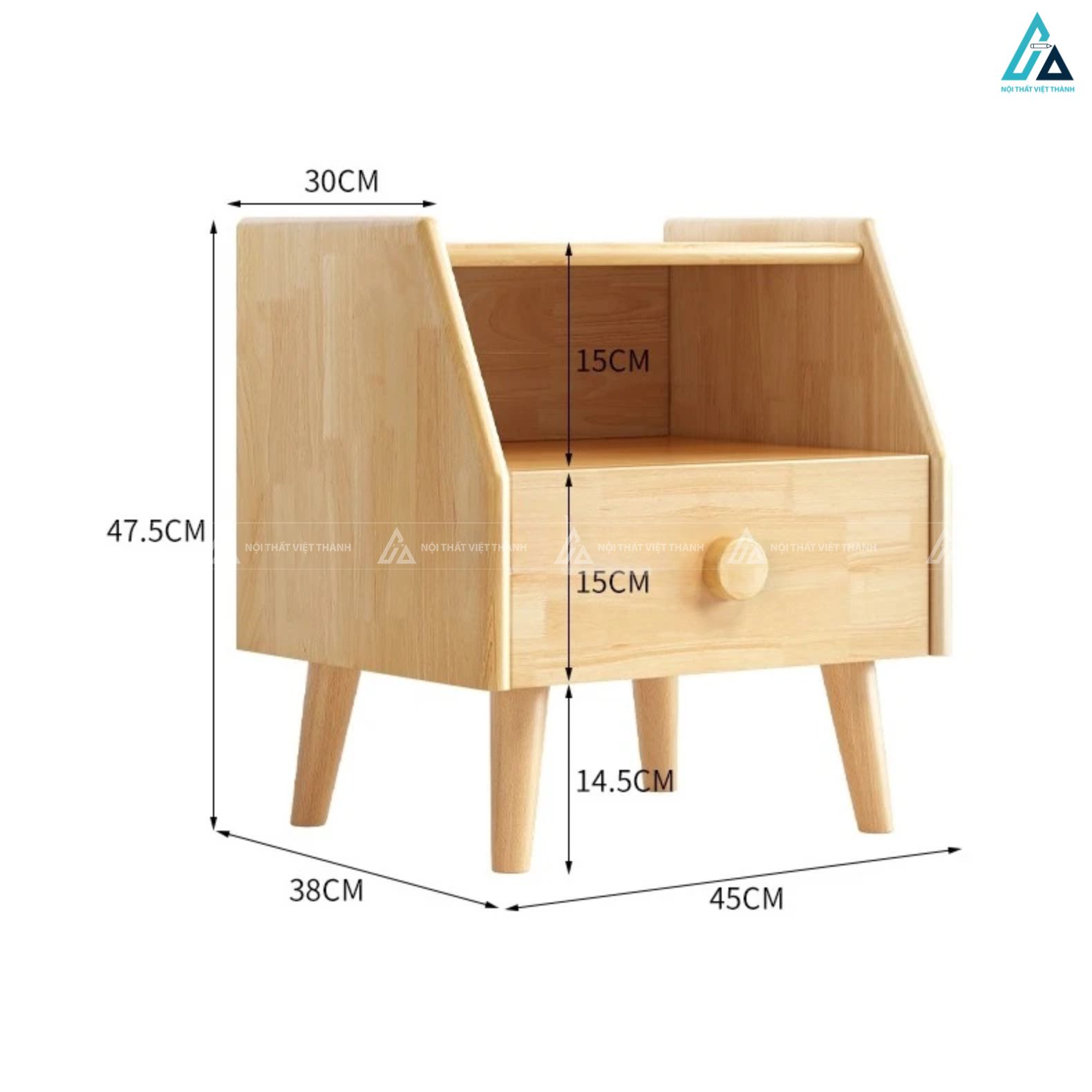 Tủ đầu giường hiện đại vát góc thiết kế tinh tế sang trọng 2