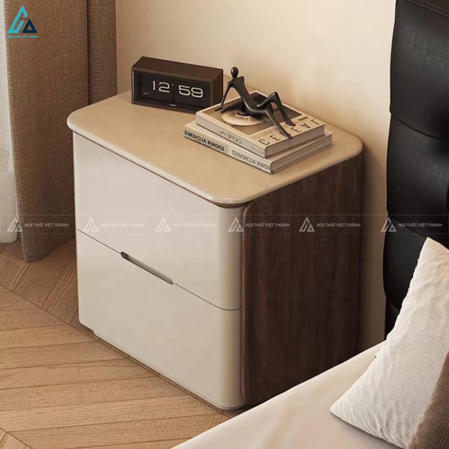 Tủ đầu giường ngăn kéo ẩn thiết kế tối giản sang trọng đẳng cấp 2