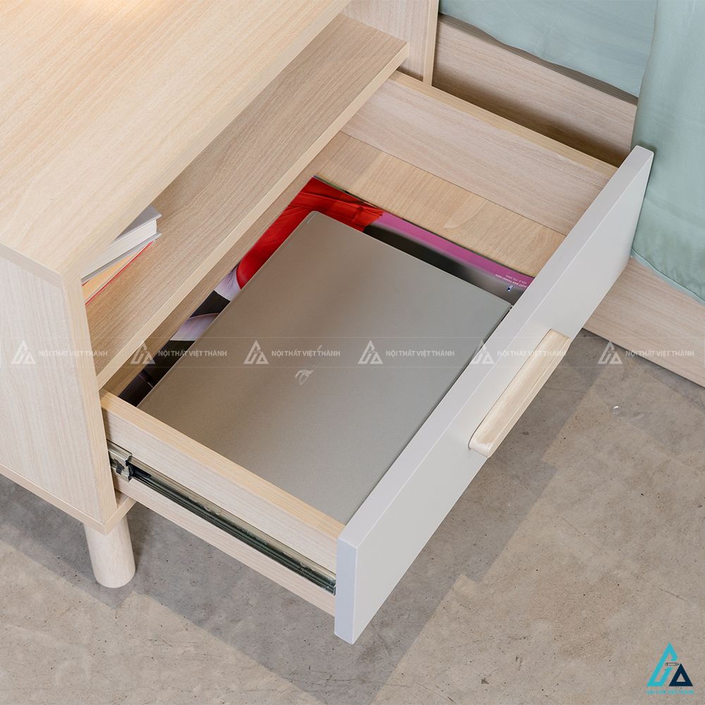 Tủ đầu giường nhỏ gọn hiện đại có ngăn kéo thiết kế tinh tế 2
