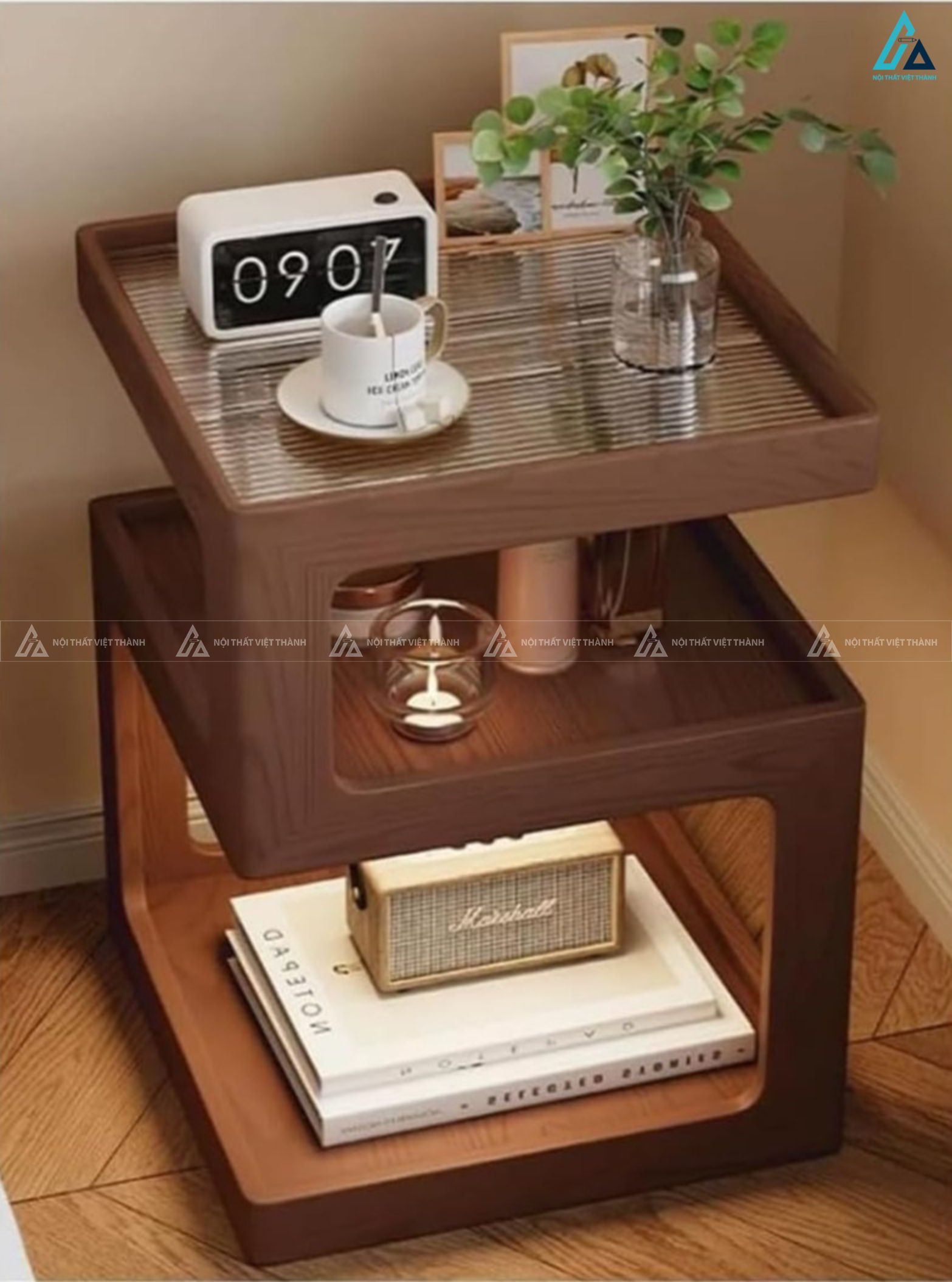Tủ đầu giường 3 tầng đa năng thiết kế độc đáo sang trọng