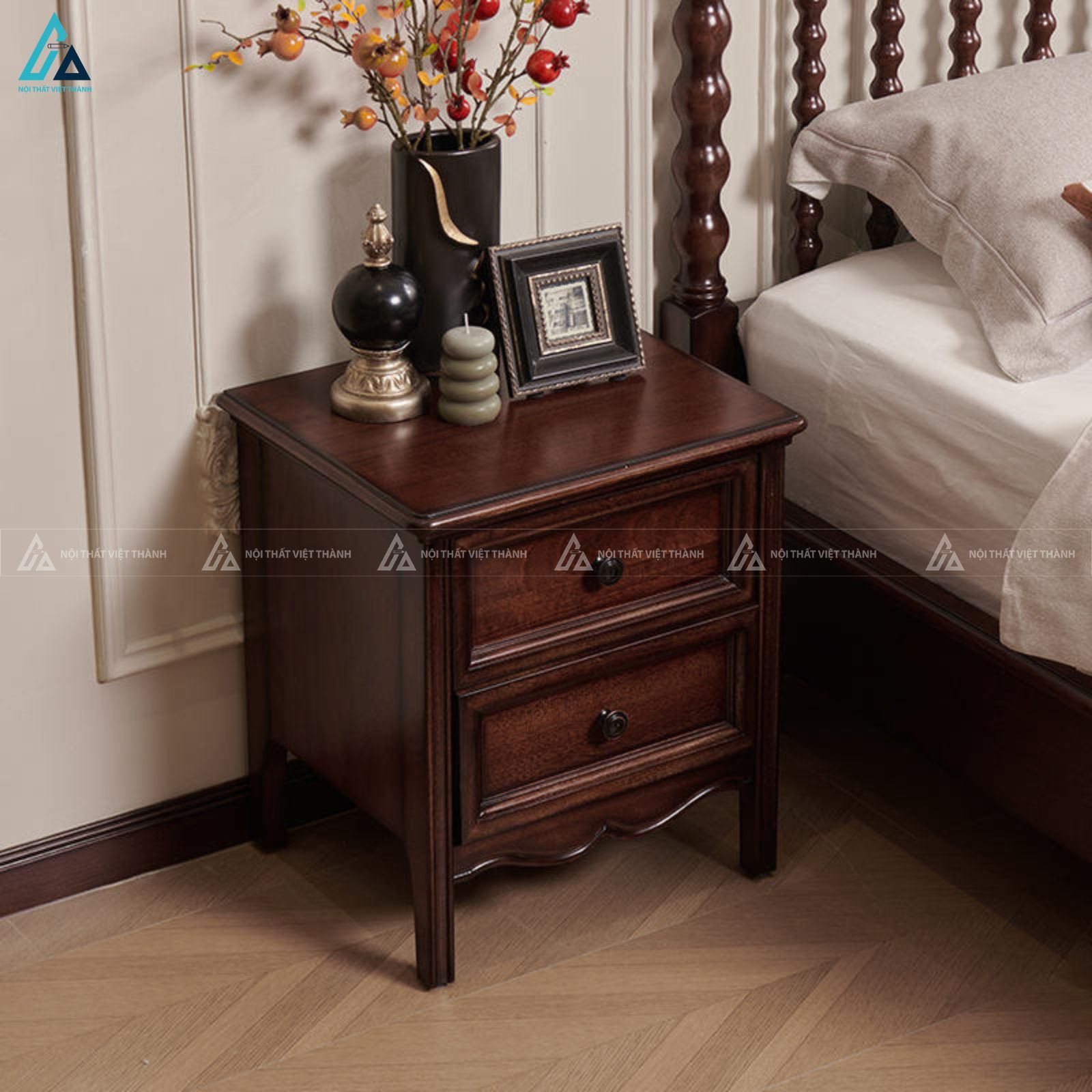 Tủ đầu giường cổ điển kiểu Pháp thiết kế sang trọng đẳng cấp 3