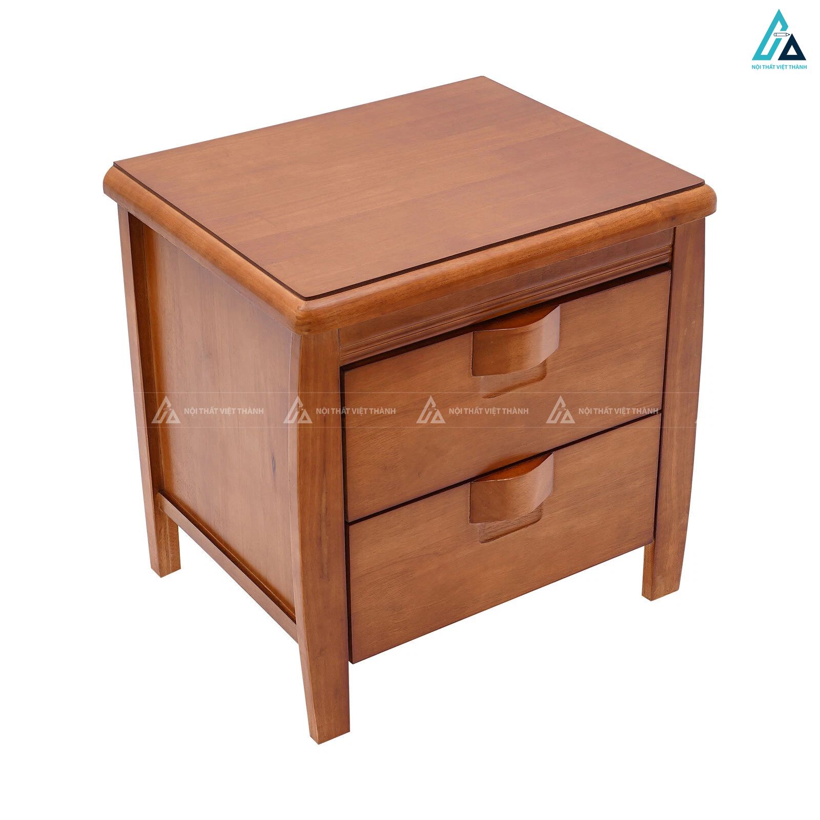 Tủ đầu giường gỗ nguyên khối 2 ngăn kéo thiết kế tối giản 2