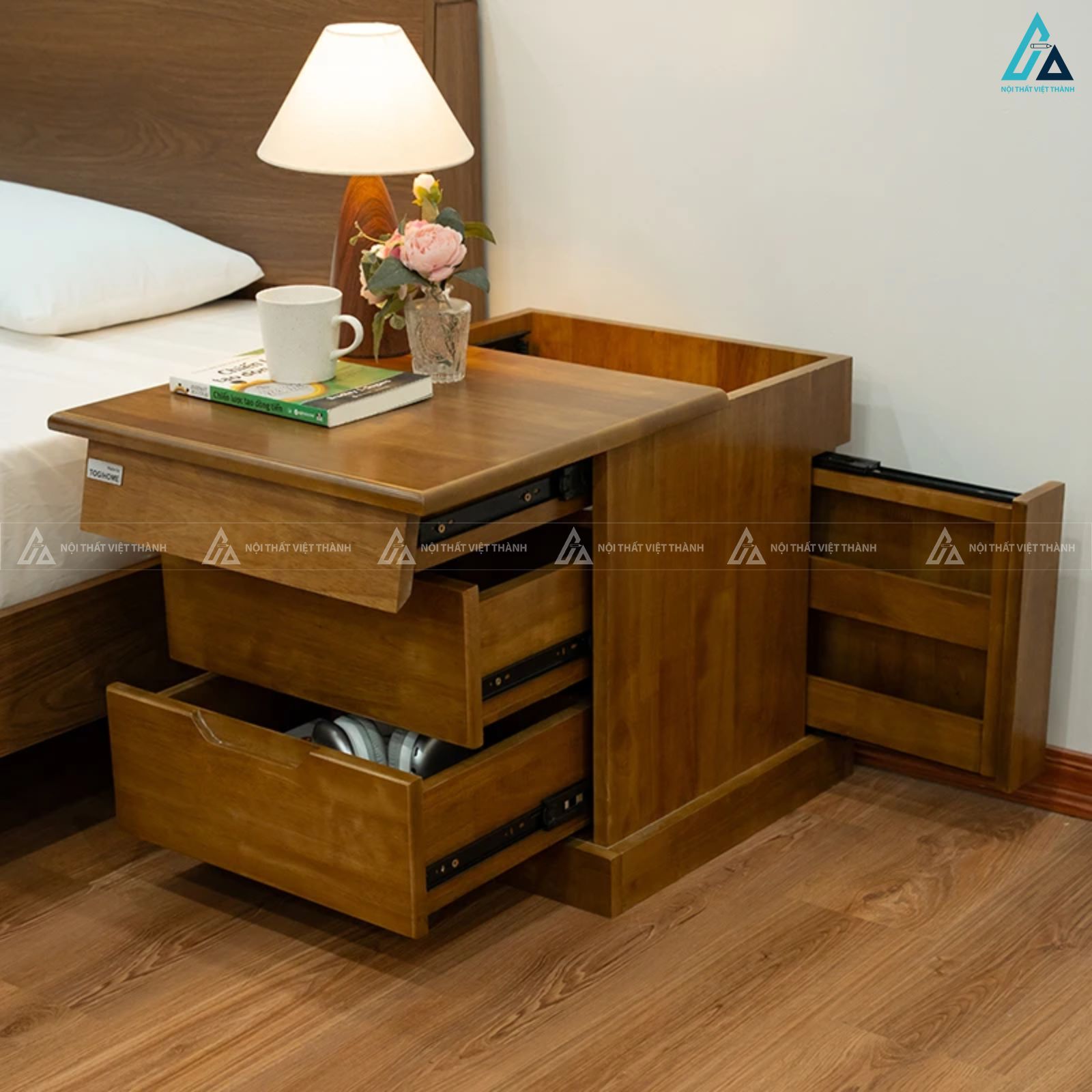 Tủ đầu giường đa năng thiết kế thông minh nhiều ngăn kéo lưu trữ