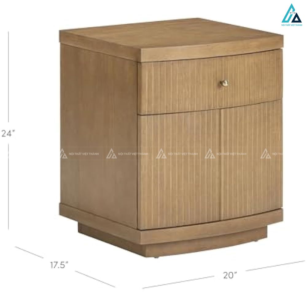 Tủ đầu giường mặt cửa rãnh thiết kế hiện đại sang trọng 4