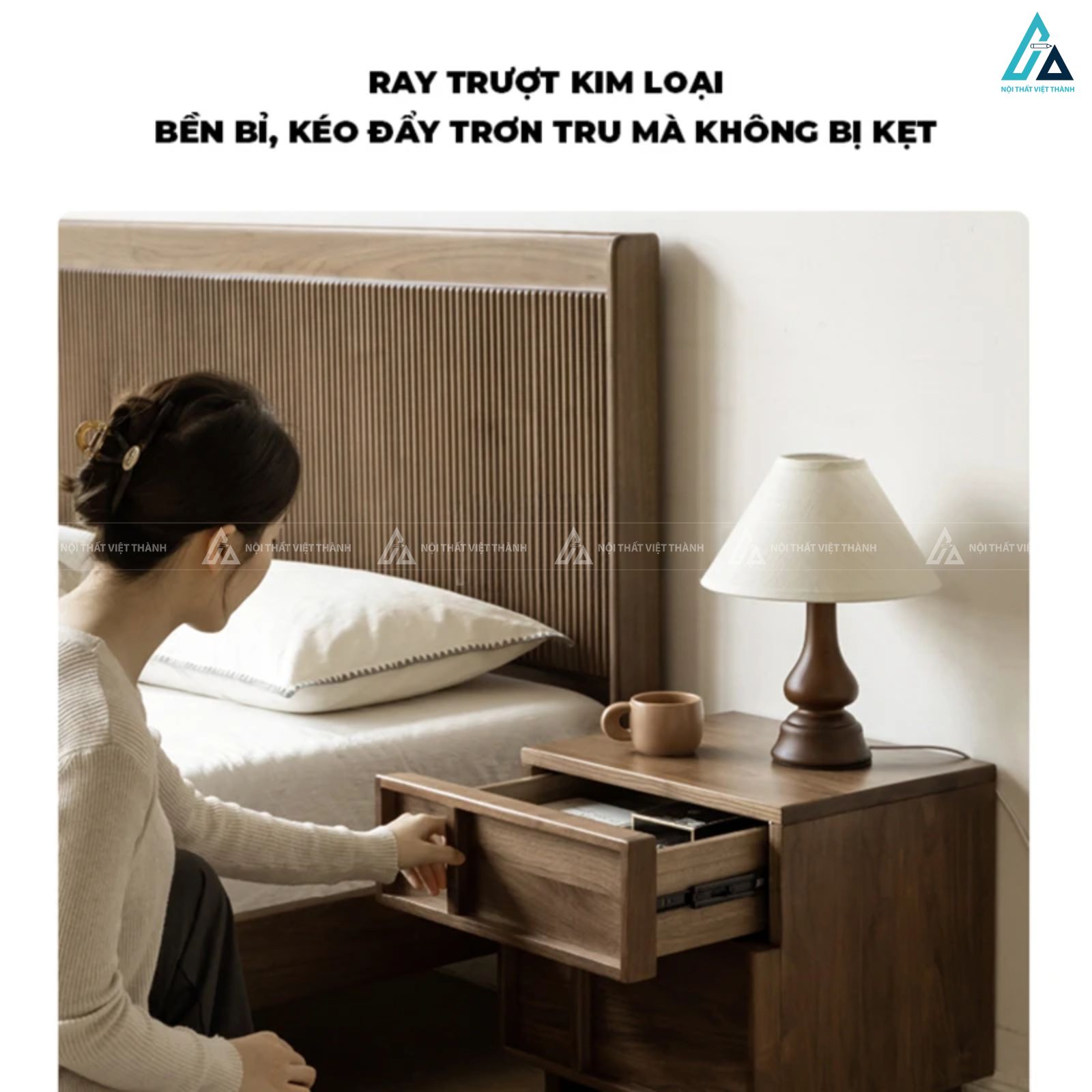 Tủ đầu giường thiết kế hình học đối xứng độc đáo hiện đại 4