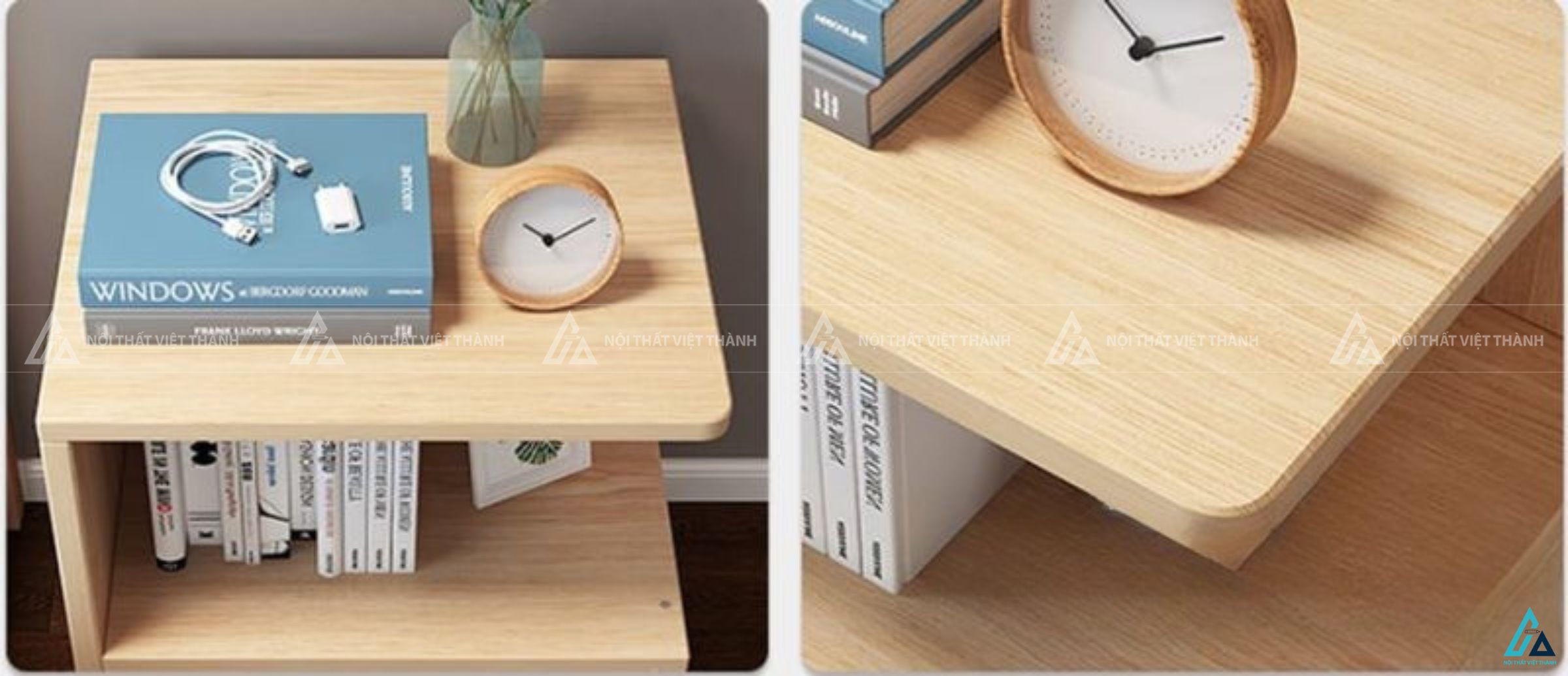 Tủ đầu giường hiện đại kệ mở tích hợp ngăn kéo tiện nghi 4