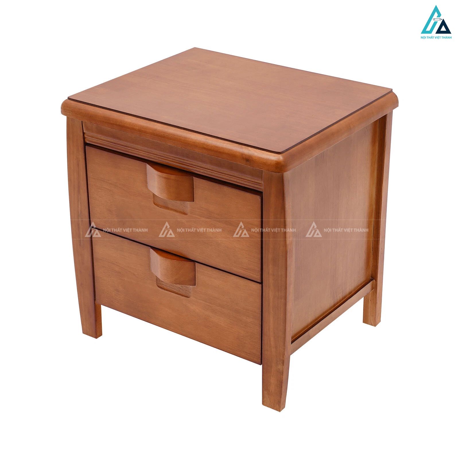Tủ đầu giường gỗ nguyên khối 2 ngăn kéo thiết kế tối giản 3