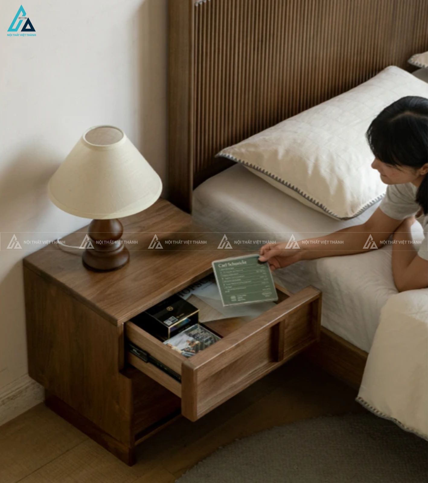Tủ đầu giường thiết kế hình học đối xứng độc đáo hiện đại 5