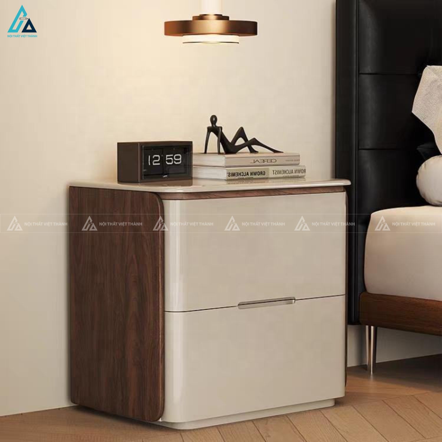 Tủ đầu giường ngăn kéo ẩn thiết kế tối giản sang trọng đẳng cấp
