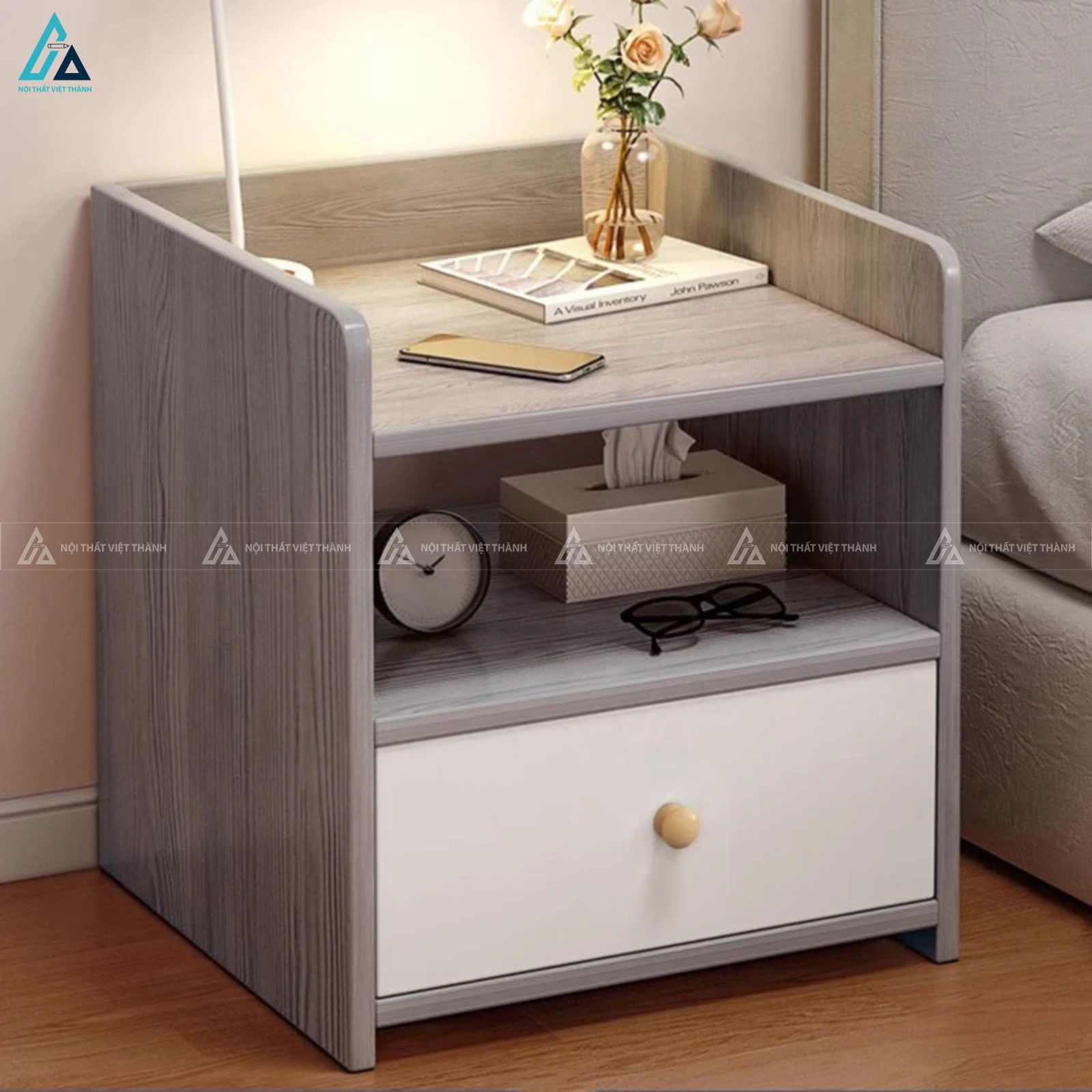 Tủ đầu giường hiện đại phối màu tinh tế thiết kế tiện nghi 5
