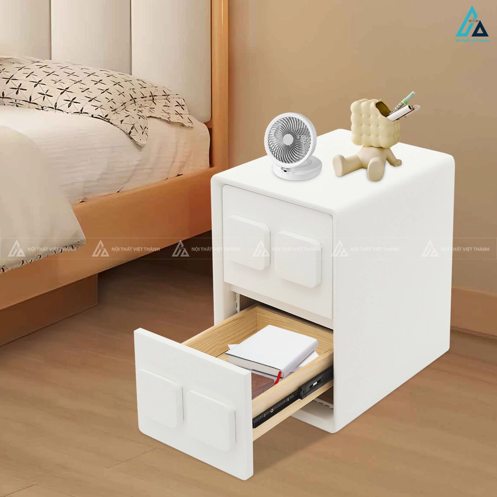 Tủ tab đầu giường 2 ngăn kéo phong cách tối giản tinh tế 6