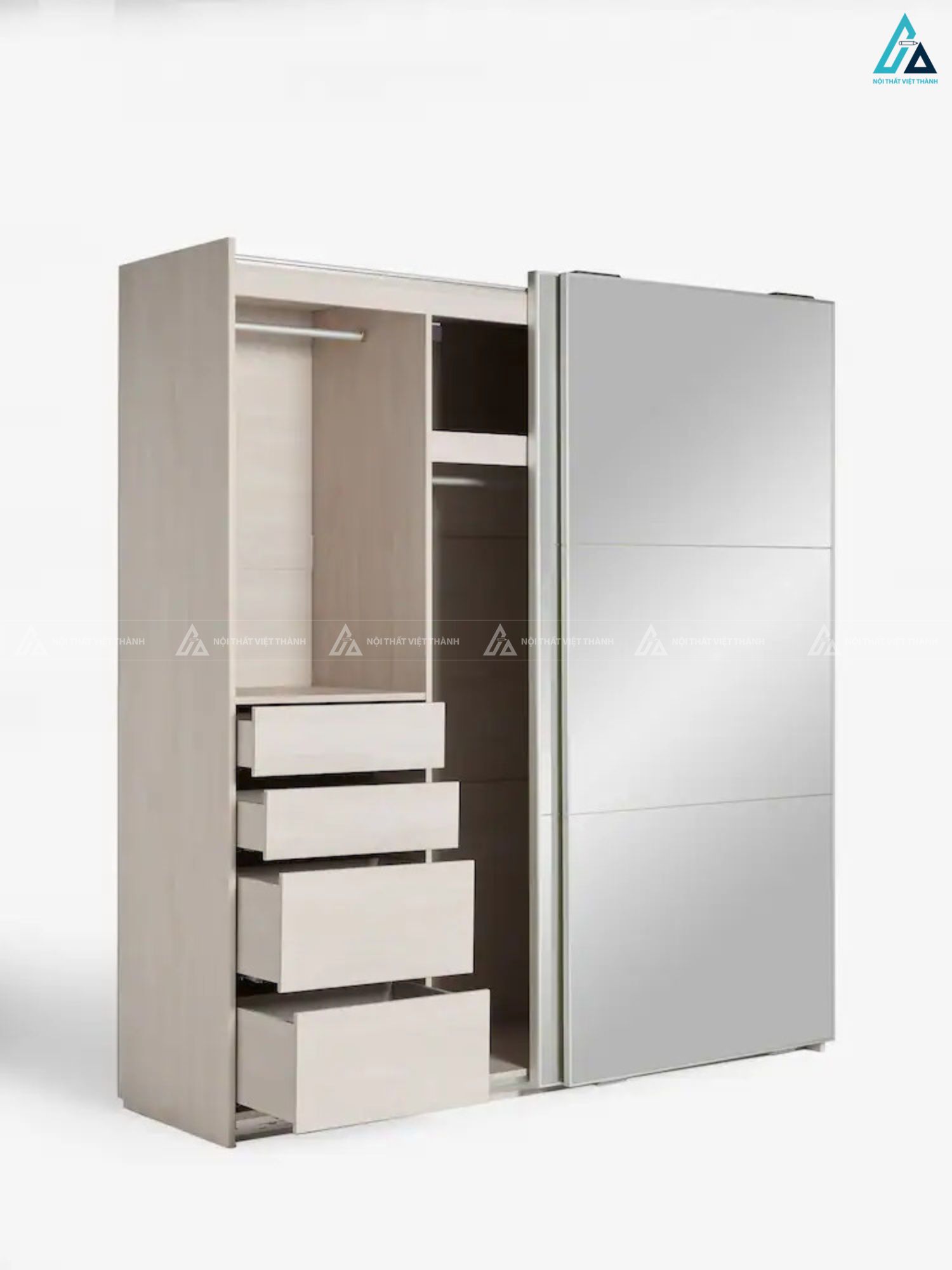 Tủ áo cánh kính thiết kế cao cấp cho phòng ngủ thanh lịch 6