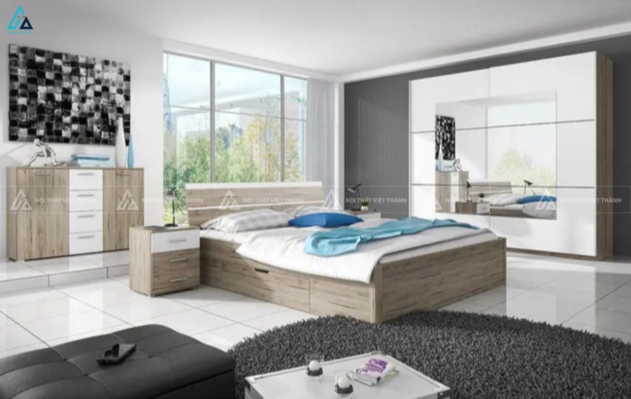 Tủ quần áo cánh kính hiện đại phối gỗ cao cấp bền đẹp tinh tế 1