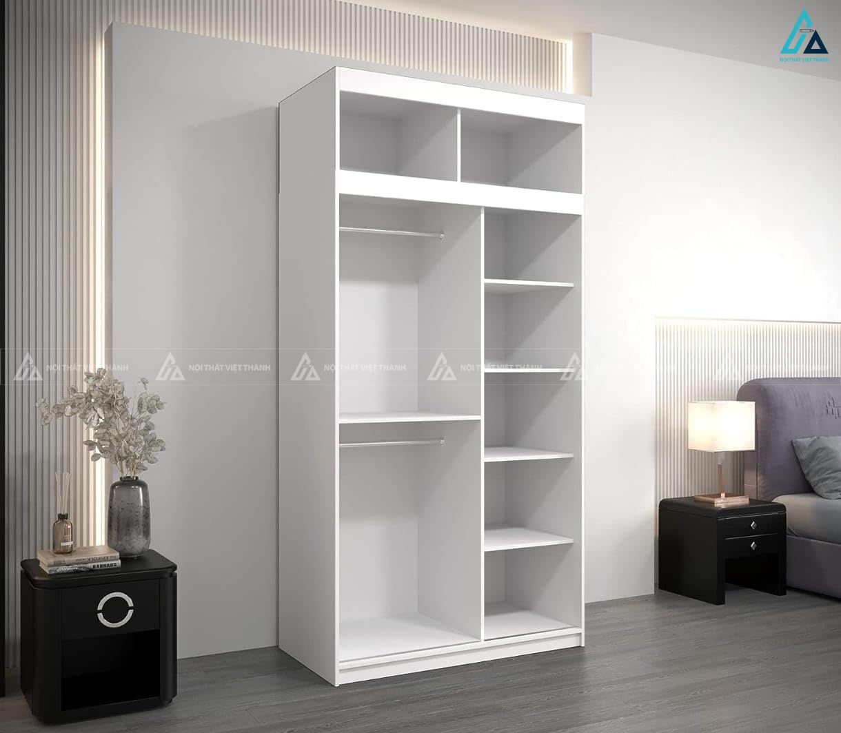 Tủ quần áo cánh kính viền đen phối gương cao cấp tinh tế sang trọng 1